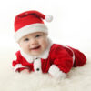 Bebé con traje de Santa Clos