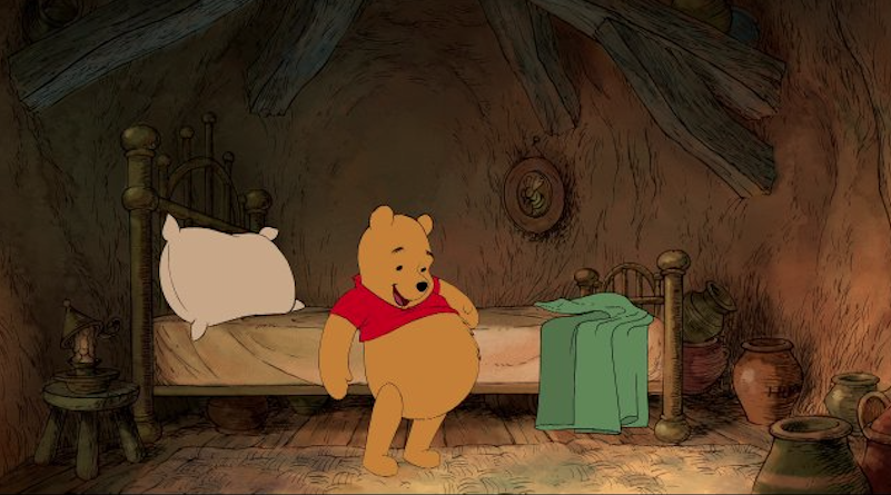 Winnie Pooh despertando 