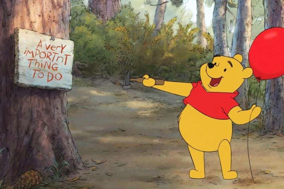 Winnie Pooh en su casa