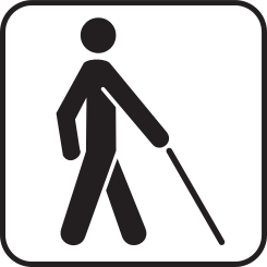 Símbolo de discapacidad visual. 