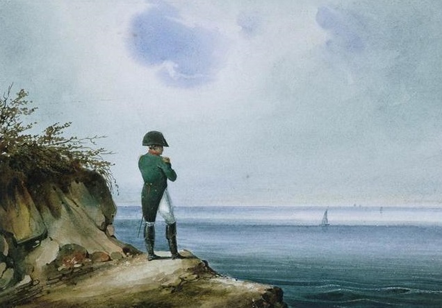 Napoleón Bonaparte en la isla de Santa Elena, del pintor Franz Josef Sandmann.