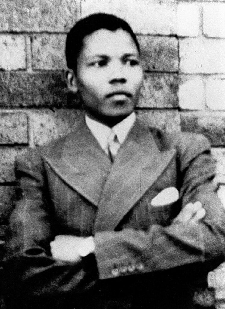 Nelson Mandela en su juventud